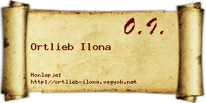 Ortlieb Ilona névjegykártya